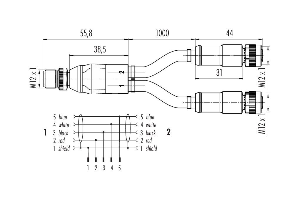 Bornier electrique femelle embrochable 5 poles pour câble 12awg tenf05  connecteur connexion