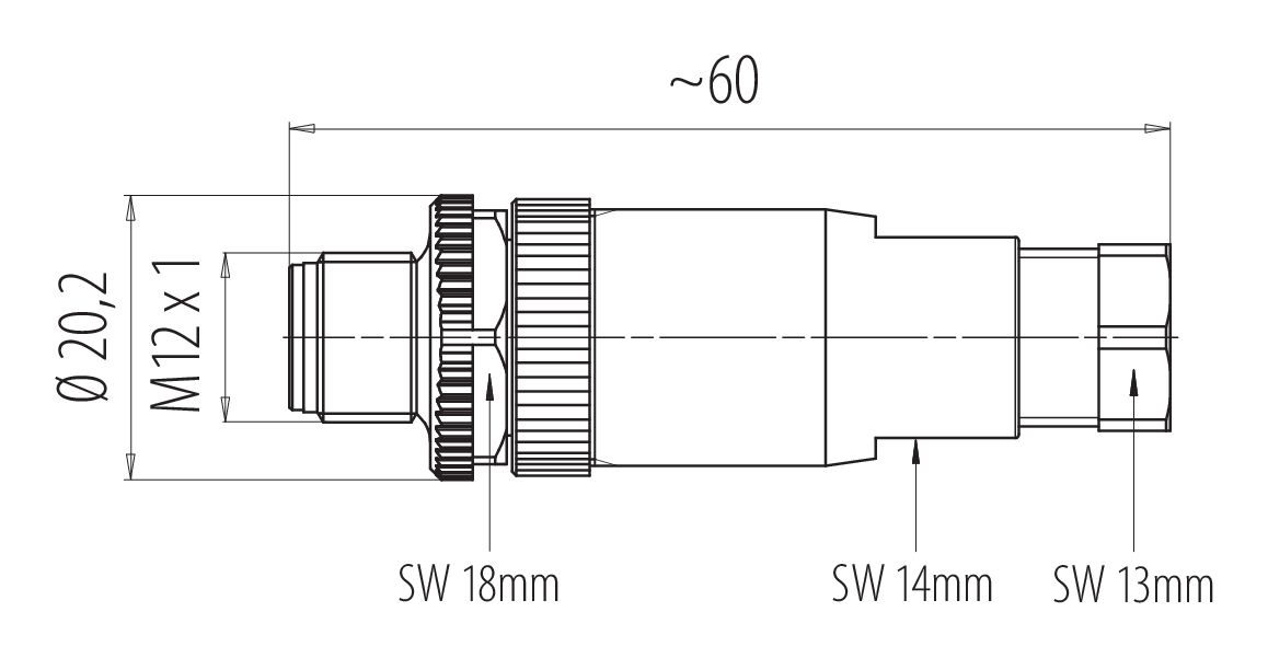 99 0429 314 04 | binder M12 Male cable connector, Contacts: 4, 2.5  