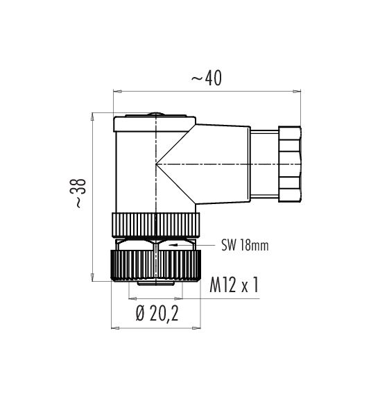 Binder 99-9647-810-04 RJ45 RJ45 connector, Contacts: 4, 5.0-9.0 mm