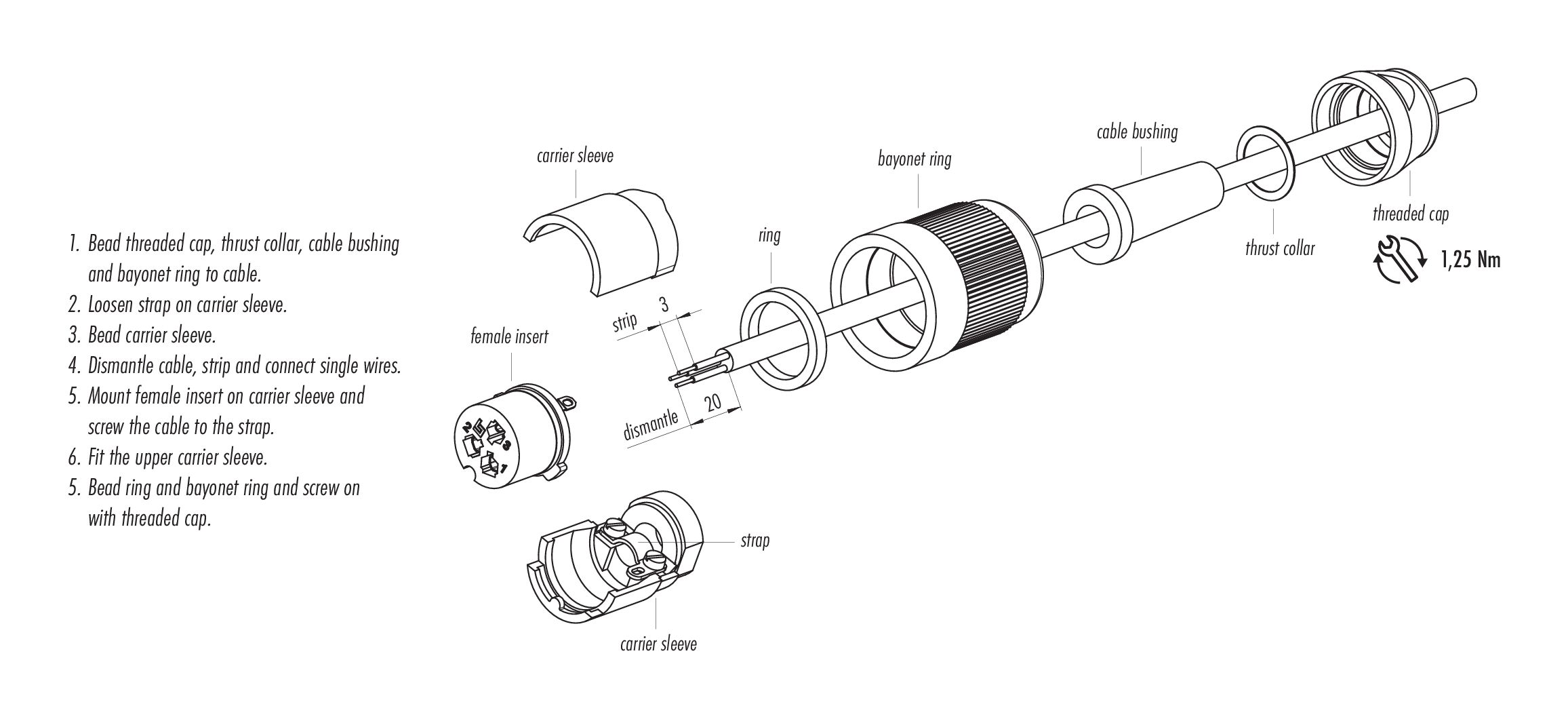 09 0060 00 05 | binder Power Bajonett Kabeldose, Contacts: 5, 5.0-8.0 mm, shieldable, solder, IP40 - Franz Binder GmbH & Co. Elektrische Bauelemente KG 09 0060 00 05 | binder Power Bajonett Kabeldose, Contacts: 5, 5.0-8.0 mm, shieldable, solder, IP40 - Franz Binder GmbH & Co. Elektrische Bauelemente KG