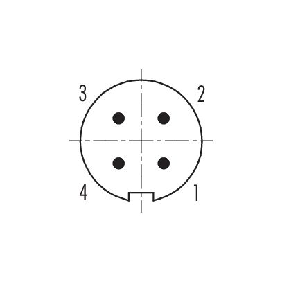 M9, Male cable connector, IP67, unshielded, Contacts: 4 | 99