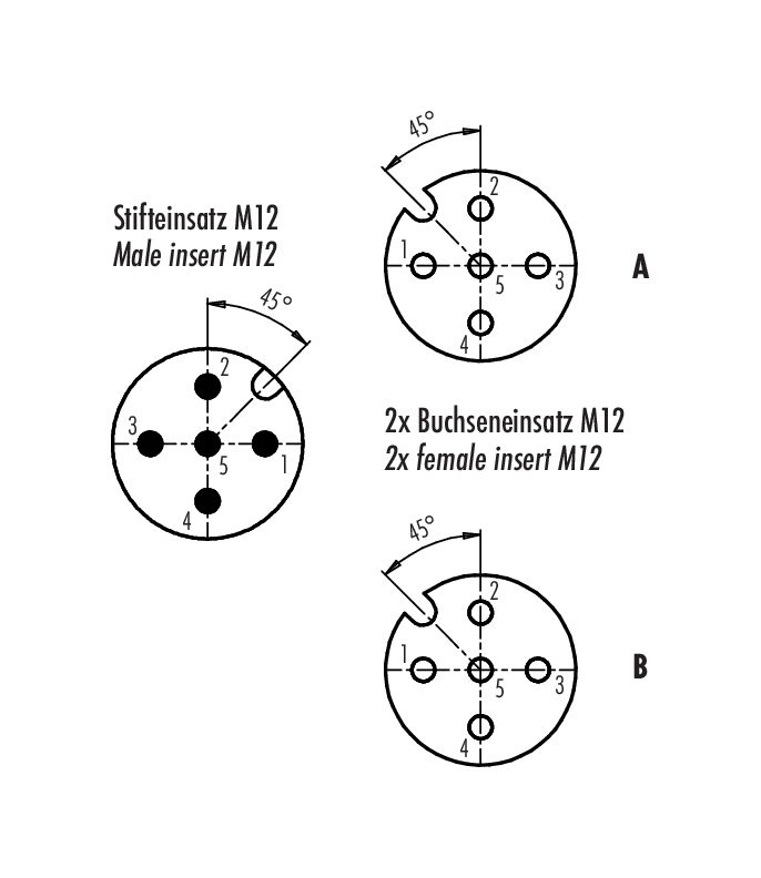 Binder 79-5238-10-04 Sensor-/Aktor-Verteiler und Adapter M12, M12