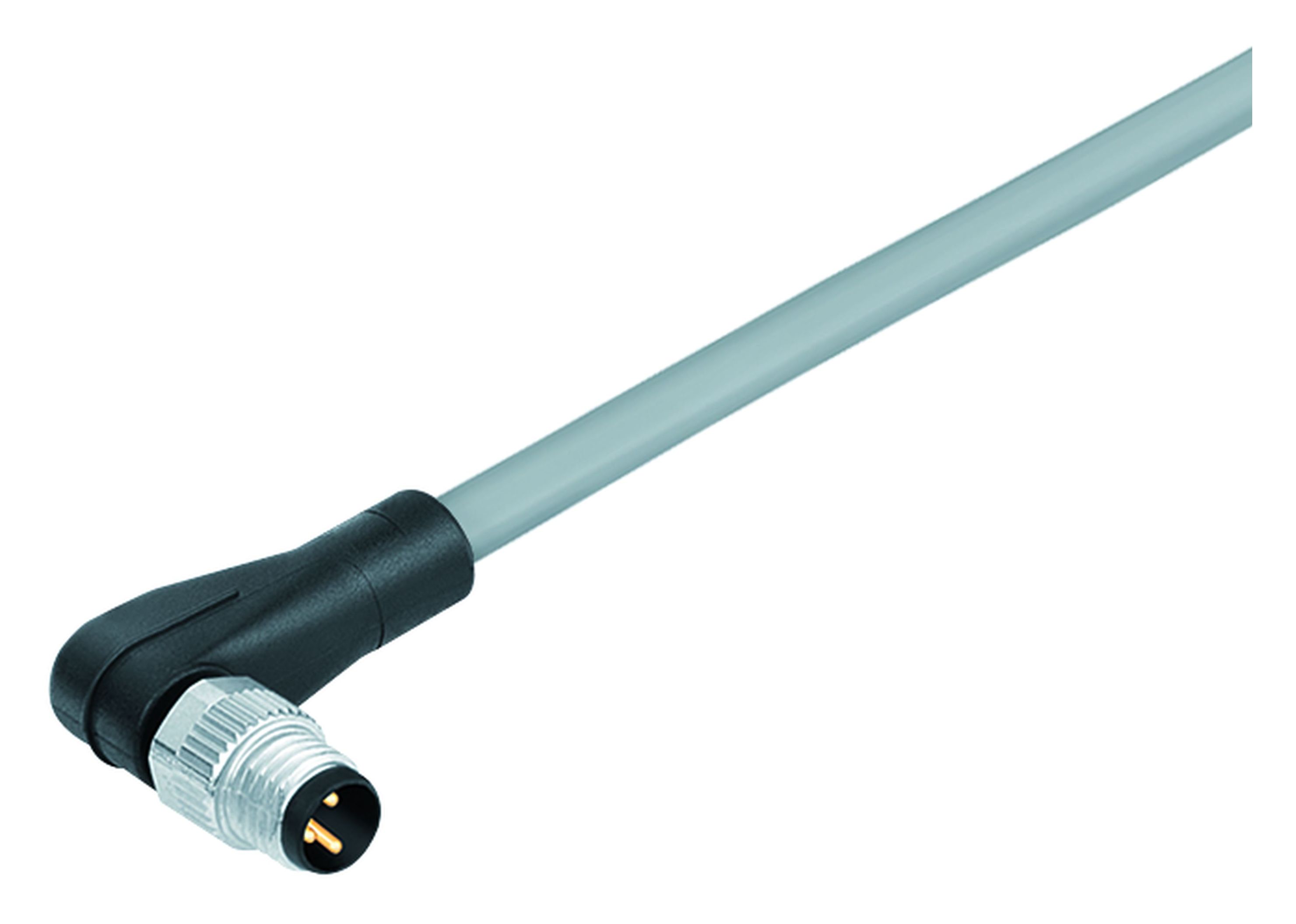 M8, Male angled connector, IP67, unshielded, Contacts: 8